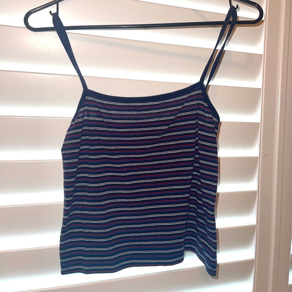 ✨Lightly Worn Red, White & Blue Crop Tank✨